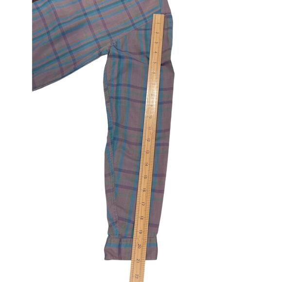 Jason Matthews Vintage Purple and Blue Plaid Button Shirt Women's Size 8 Indie - Picture 9 of 9